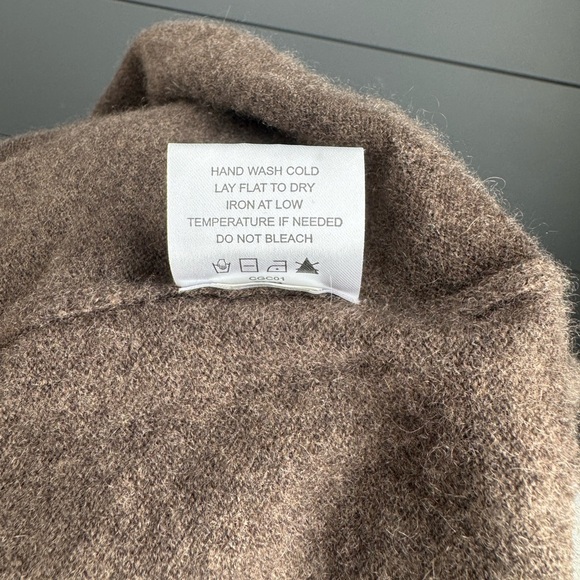 Quince 100% Mongolian Cashmere Soft Brown Crew Neck Sweater size Large - Picture 6 of 9